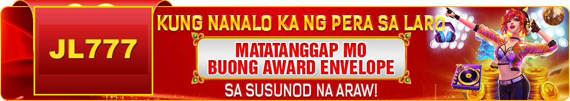 JL777 winning award envelope on the following day banner