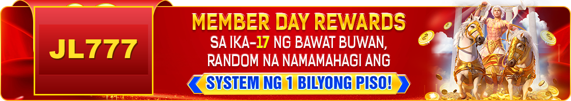 JL777 member day rewards banner for the 17th of each month